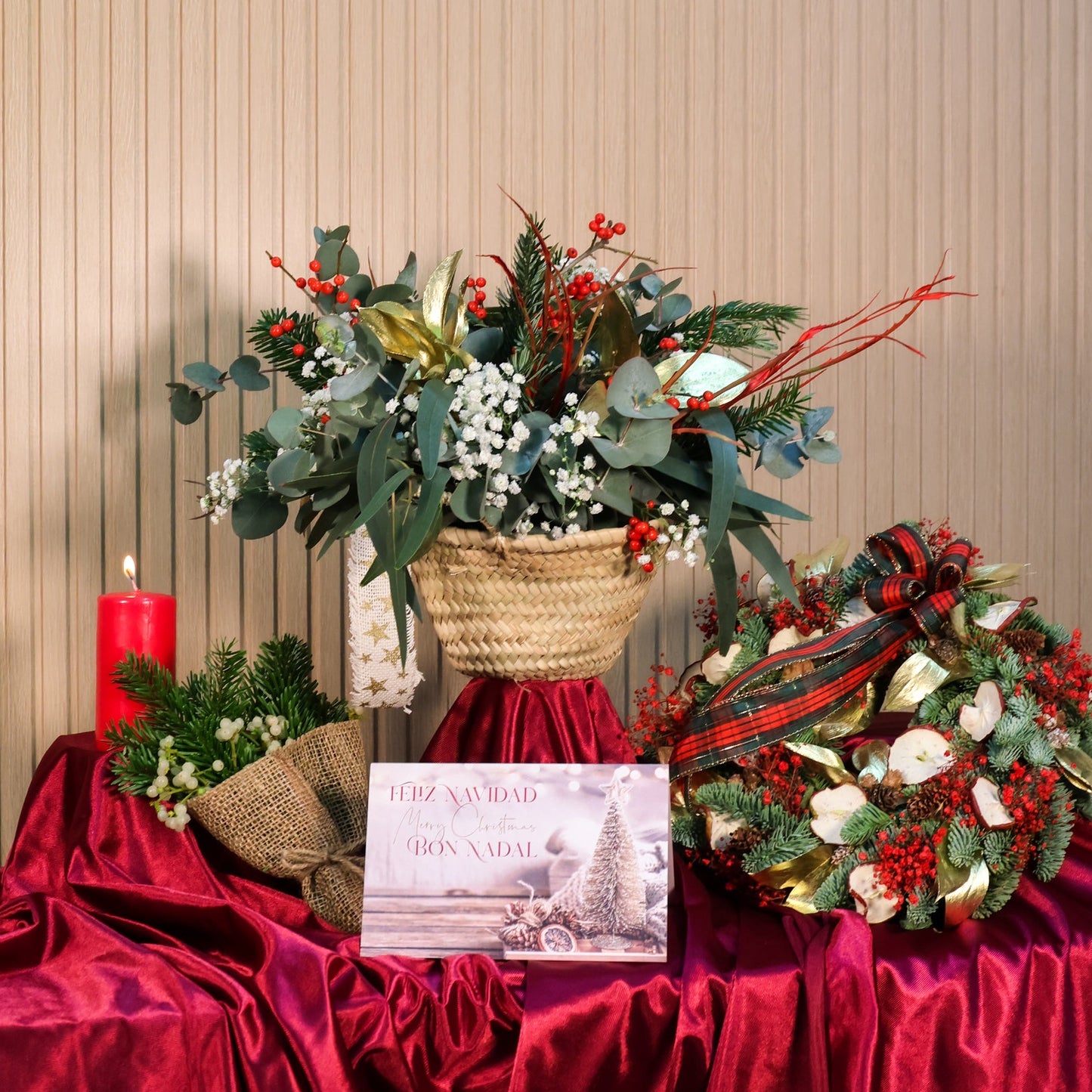 Pack decoración Navideña Corona de Navidad