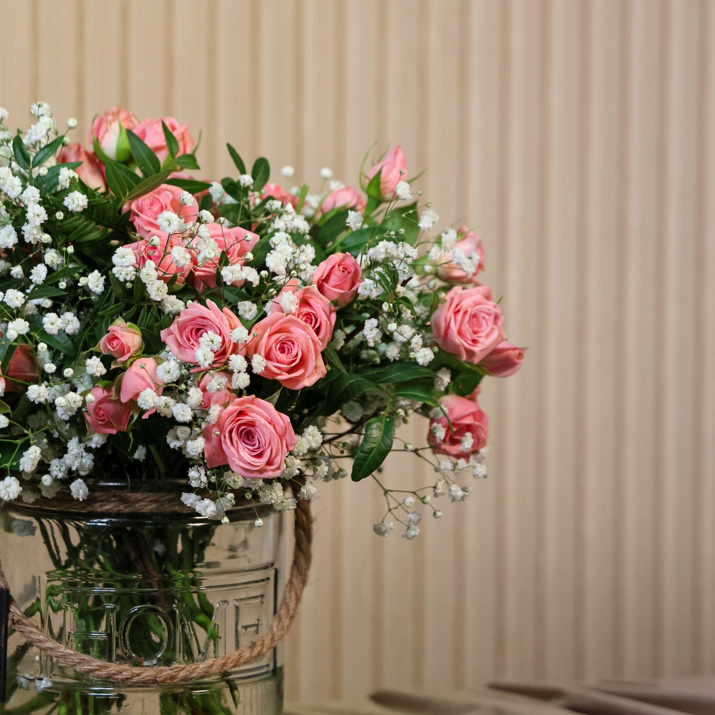 Detalle de Ramo de rosa spray rosa