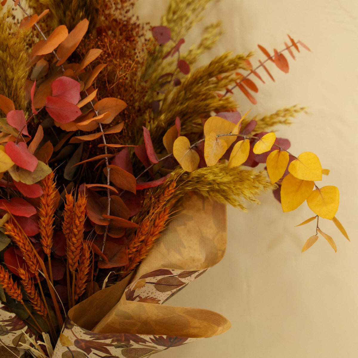 detalle ramo otoño dorado