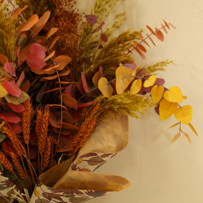 detalle ramo otoño dorado